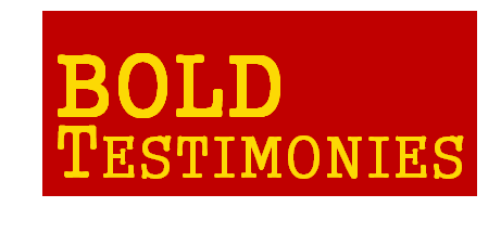 A red banner with yellow letters that says " gold testimonials ".